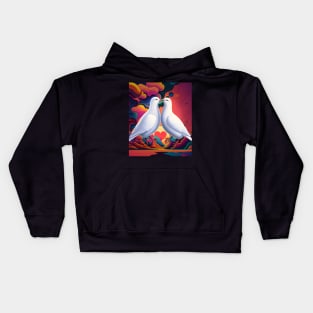 Pride: Dove Love No. 3 on a Dark Background Kids Hoodie